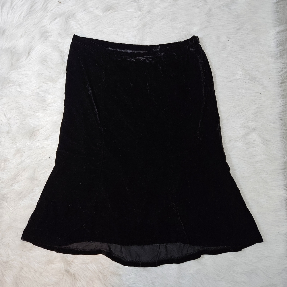 Black Velvet Skirt Size 14
